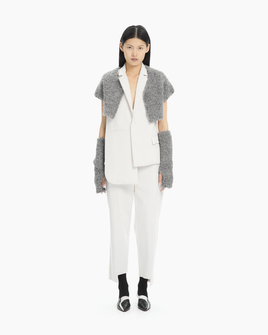 MLO Gilet lungo sartoriale BIANCO