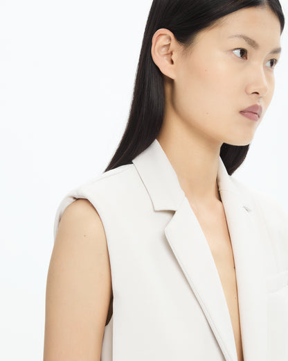 MLO Gilet lungo sartoriale BIANCO