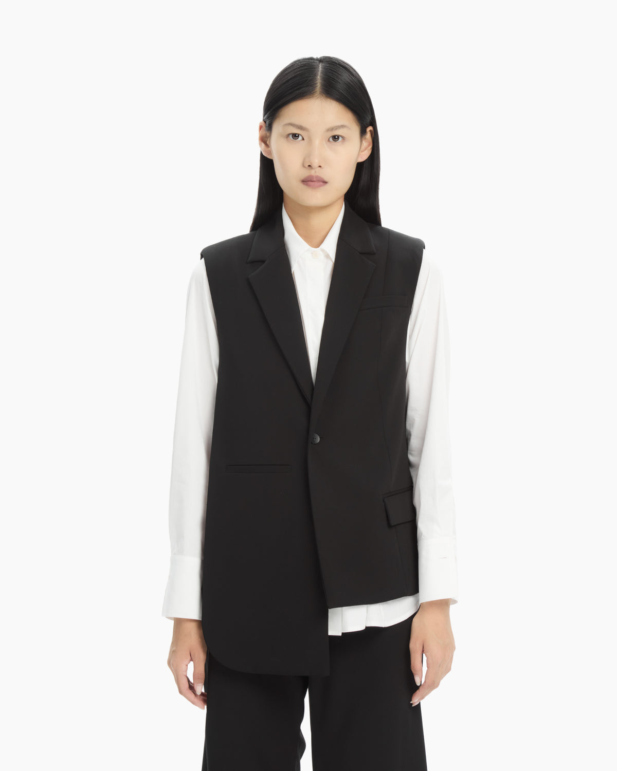 MLO Gilet lungo sartoriale NERO