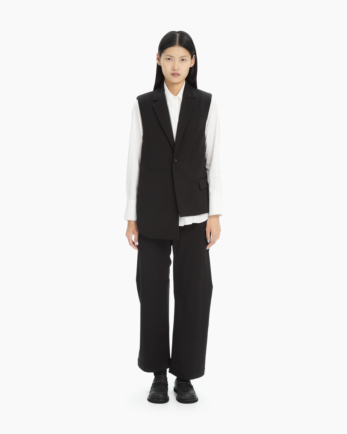 MLO Gilet lungo sartoriale NERO