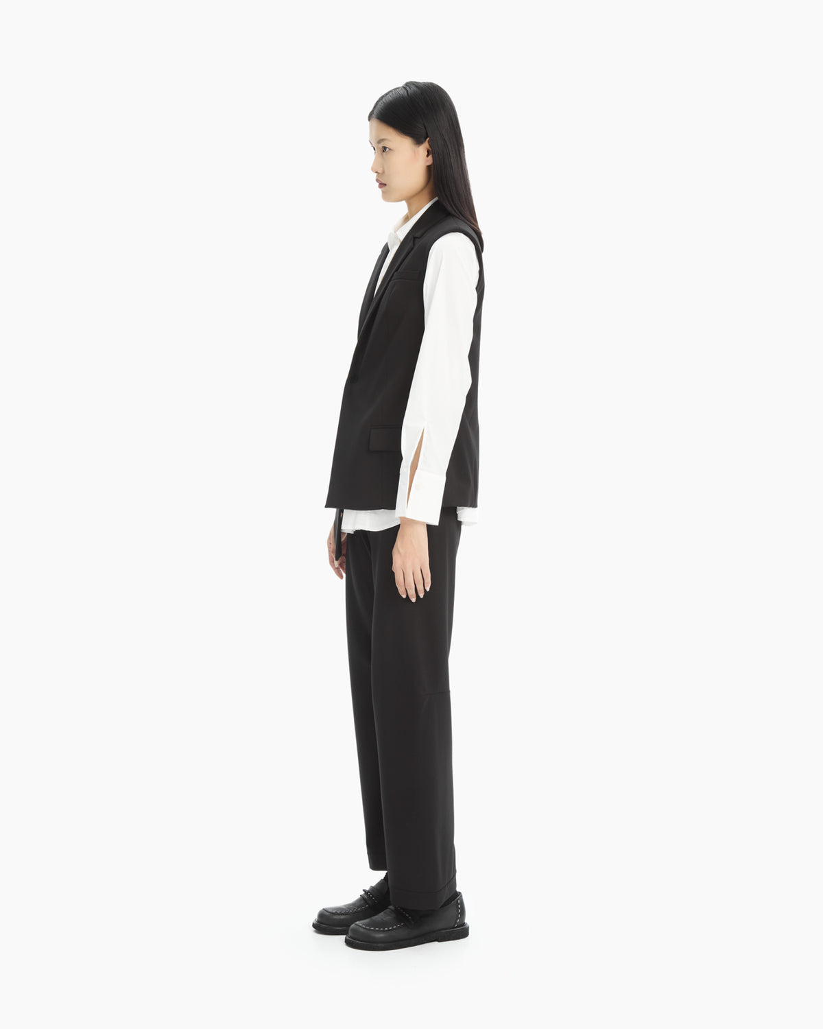 MLO Gilet lungo sartoriale NERO