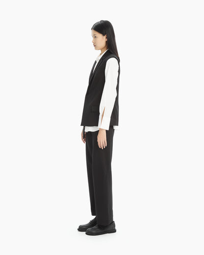 MLO Gilet lungo sartoriale NERO