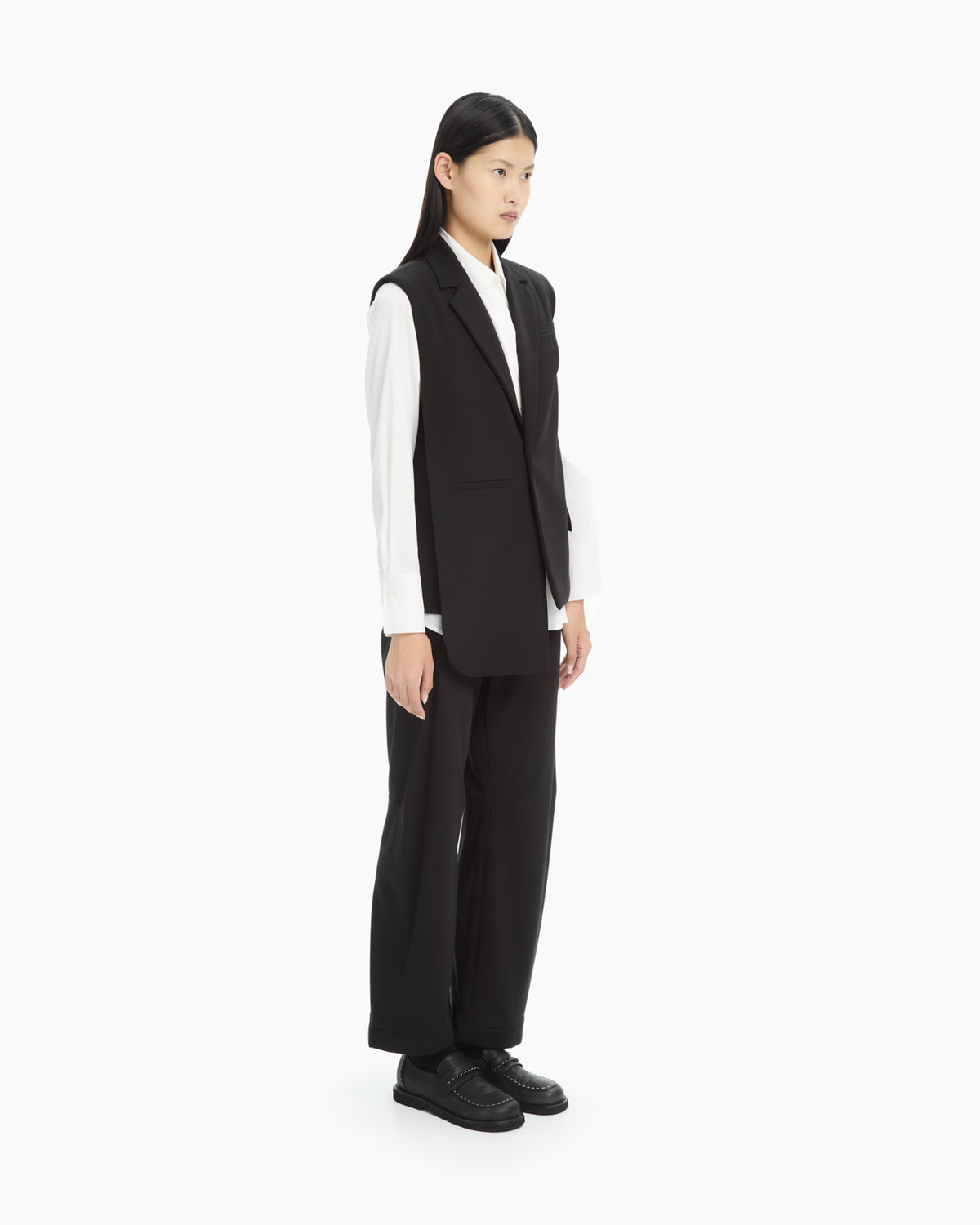 MLO Gilet lungo sartoriale NERO