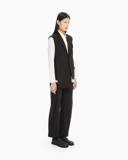 MLO Gilet lungo sartoriale NERO
