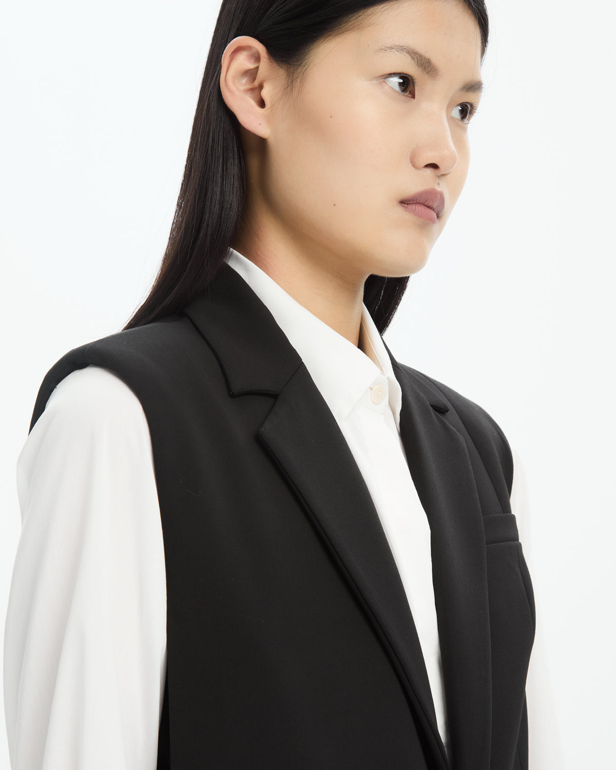 MLO Gilet lungo sartoriale NERO