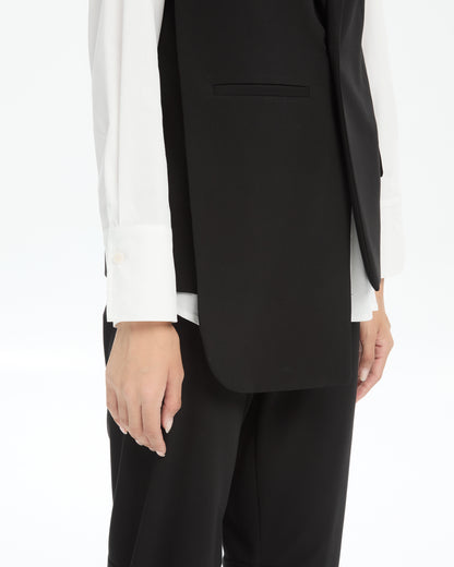 MLO Gilet lungo sartoriale NERO