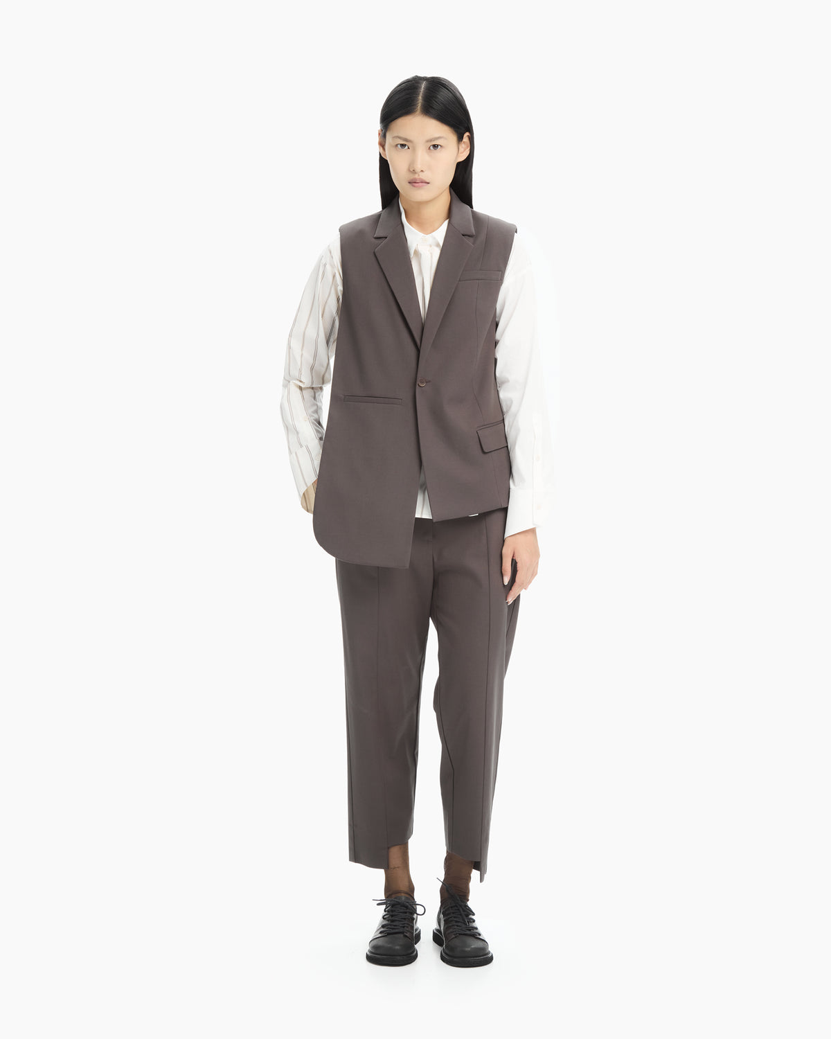 MLO Gilet lungo sartoriale VERDE