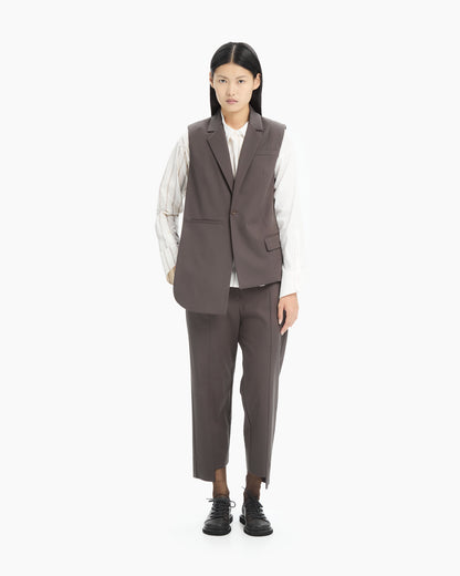 MLO Gilet lungo sartoriale VERDE