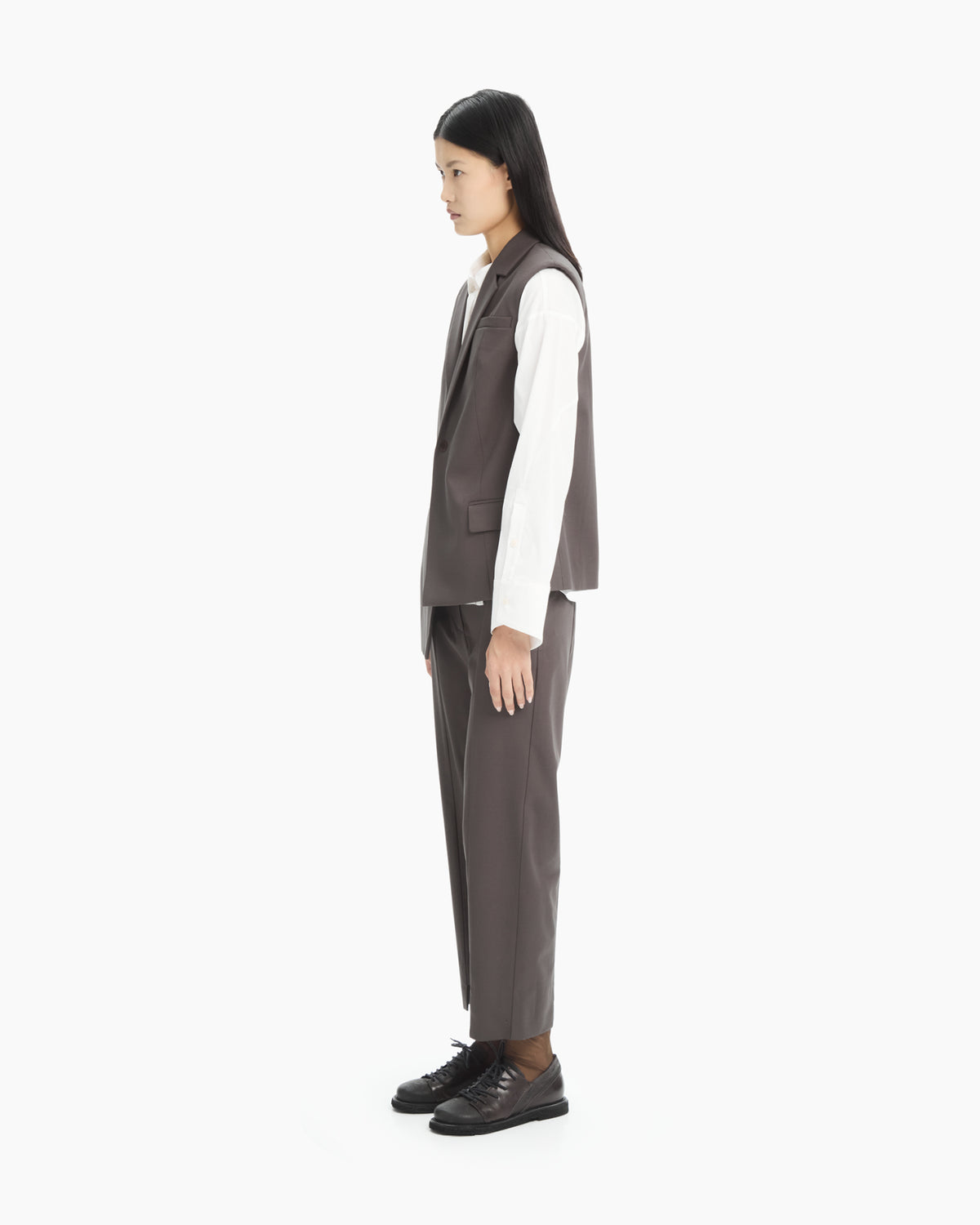 MLO Gilet lungo sartoriale VERDE
