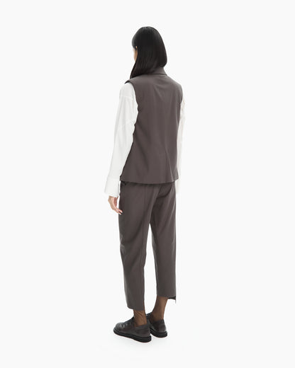 MLO Gilet lungo sartoriale VERDE