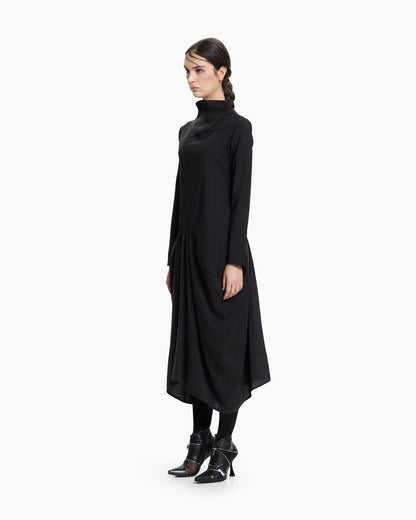 MLO Abito drappeggiato NERO