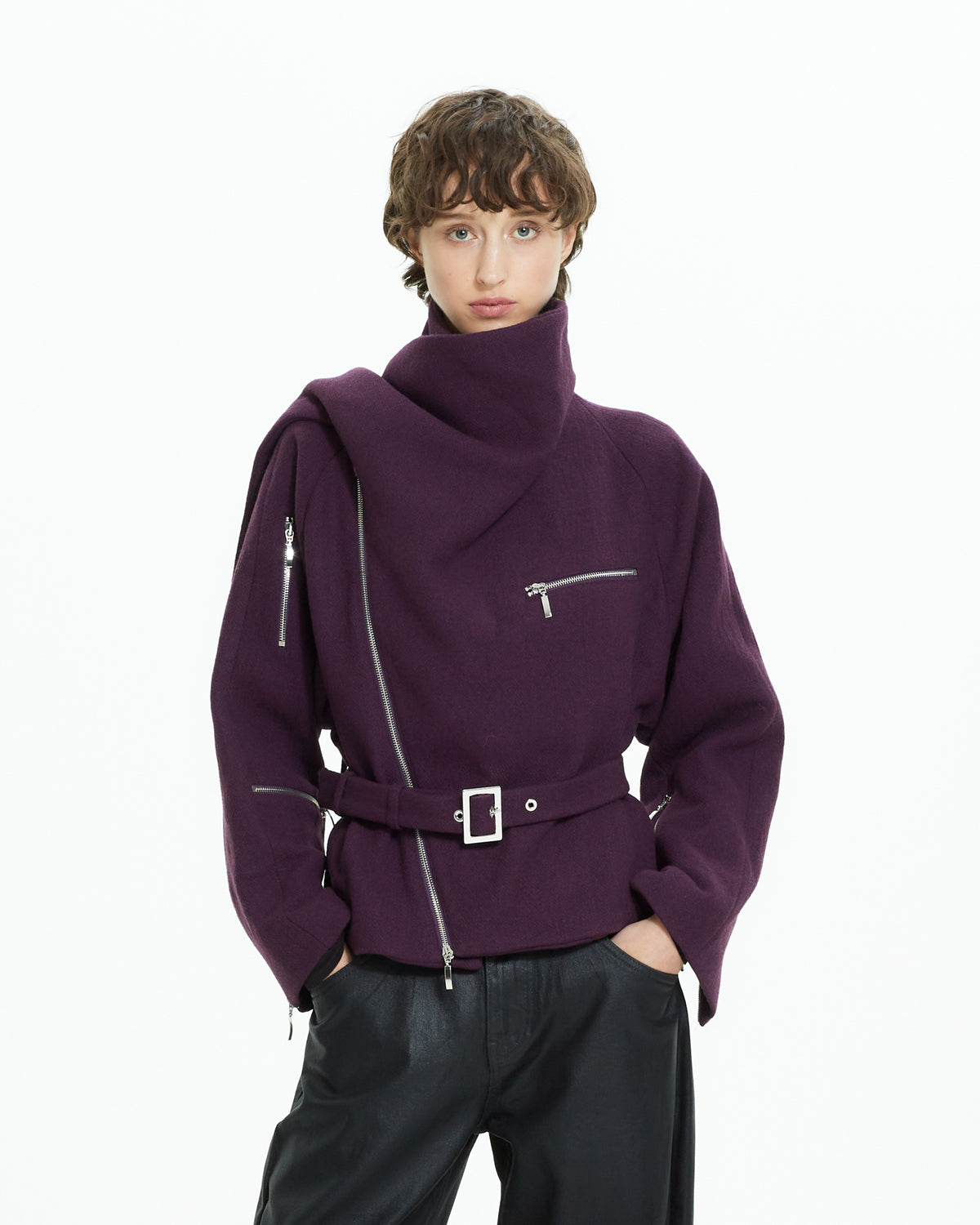 MLO Giacca corta con zip ROSA