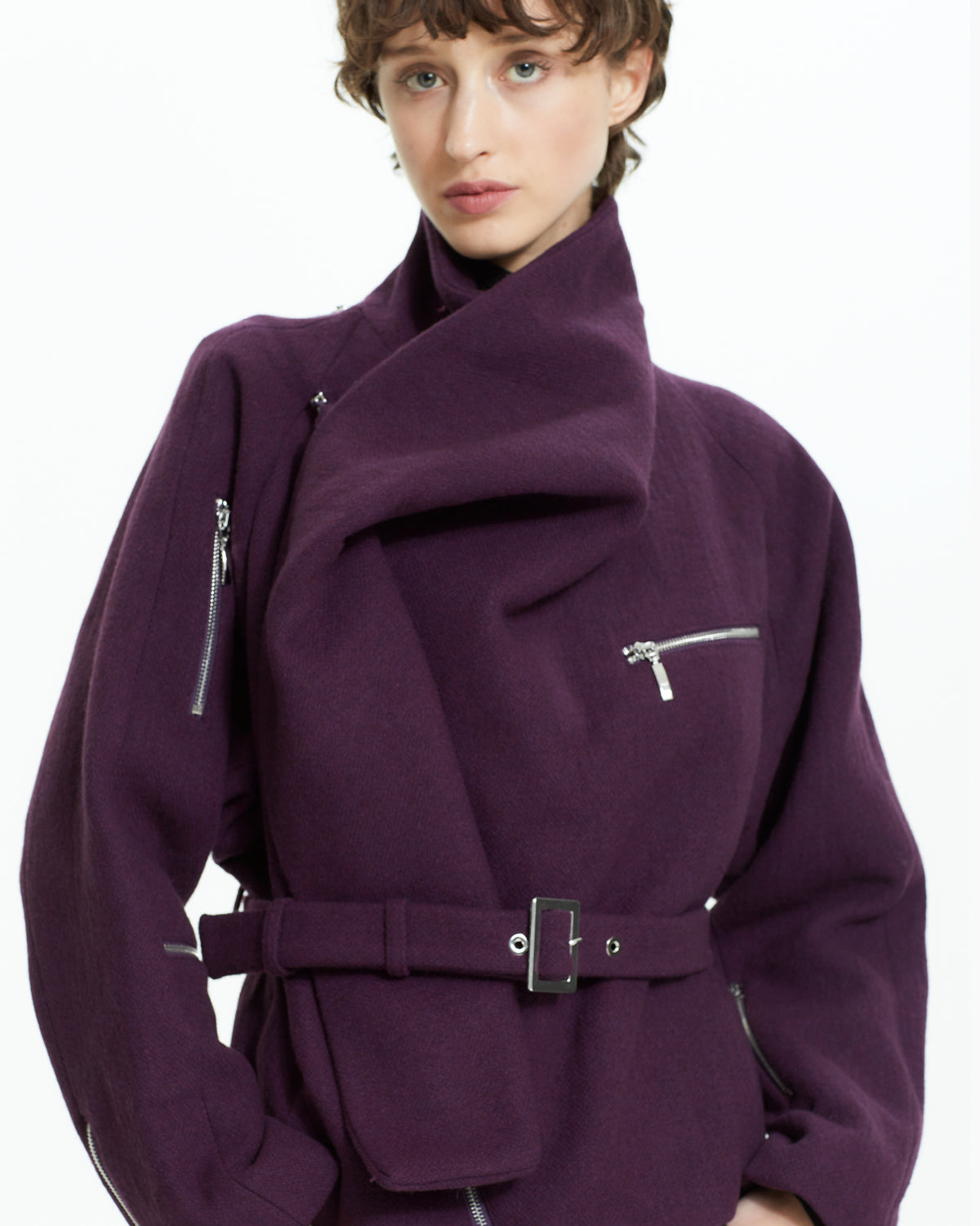 MLO Giacca corta con zip ROSA