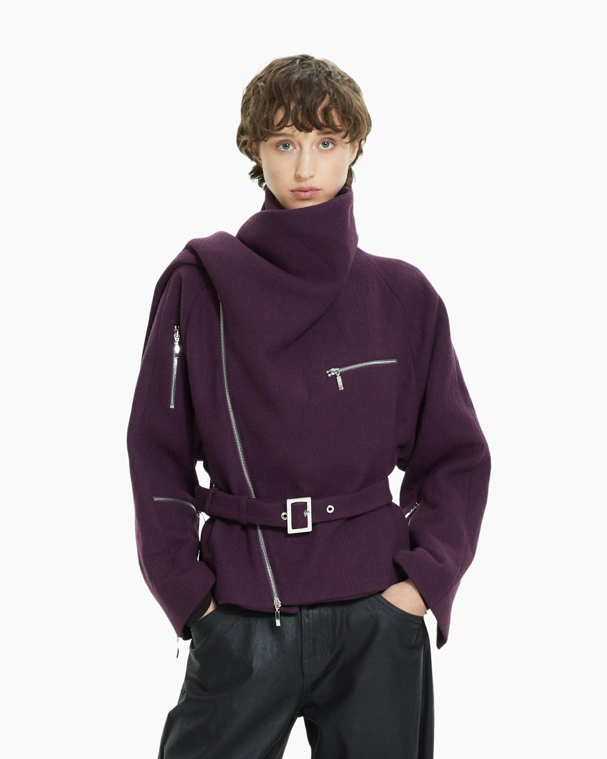 MLO Giacca corta con zip ROSA