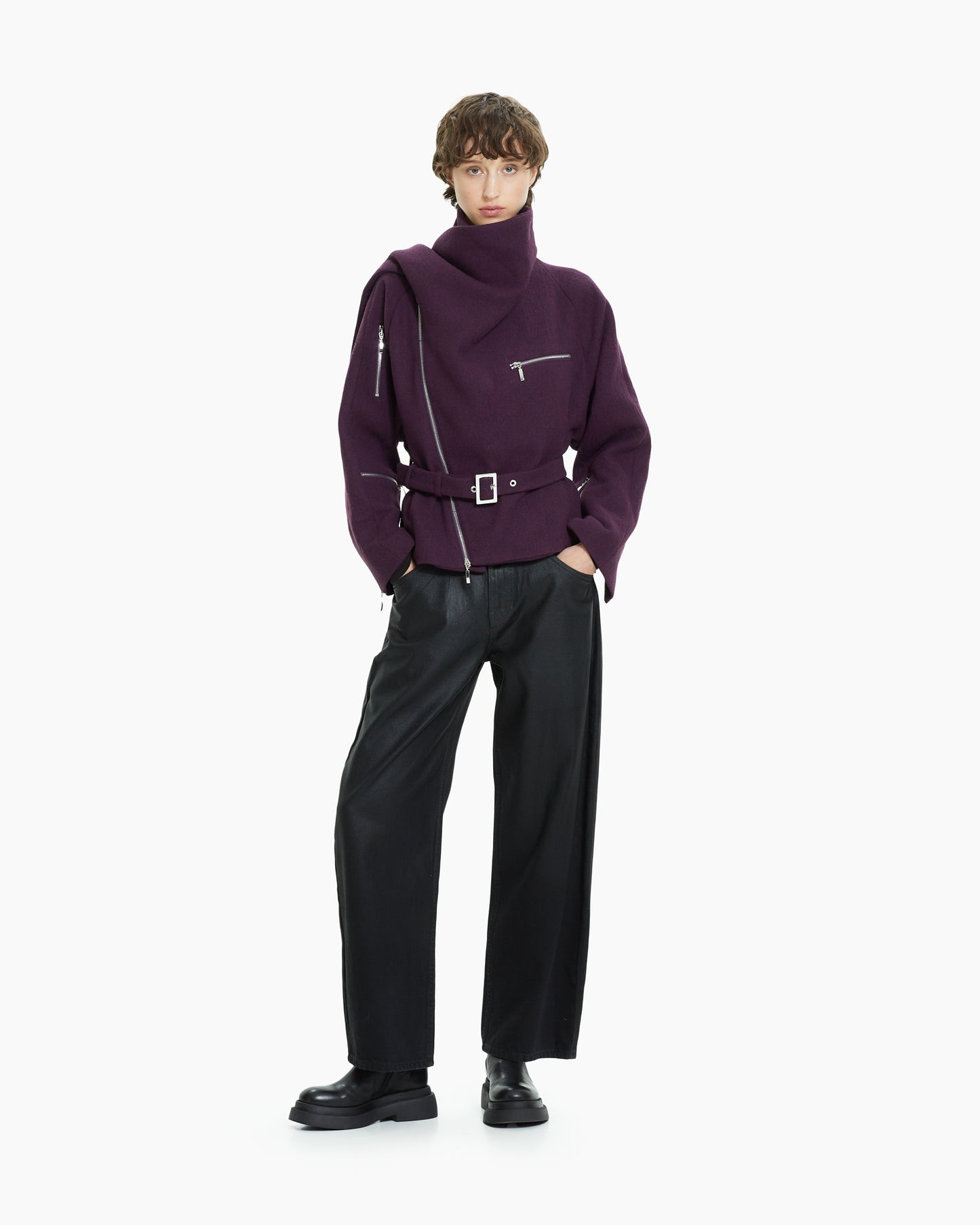 MLO Giacca corta con zip ROSA