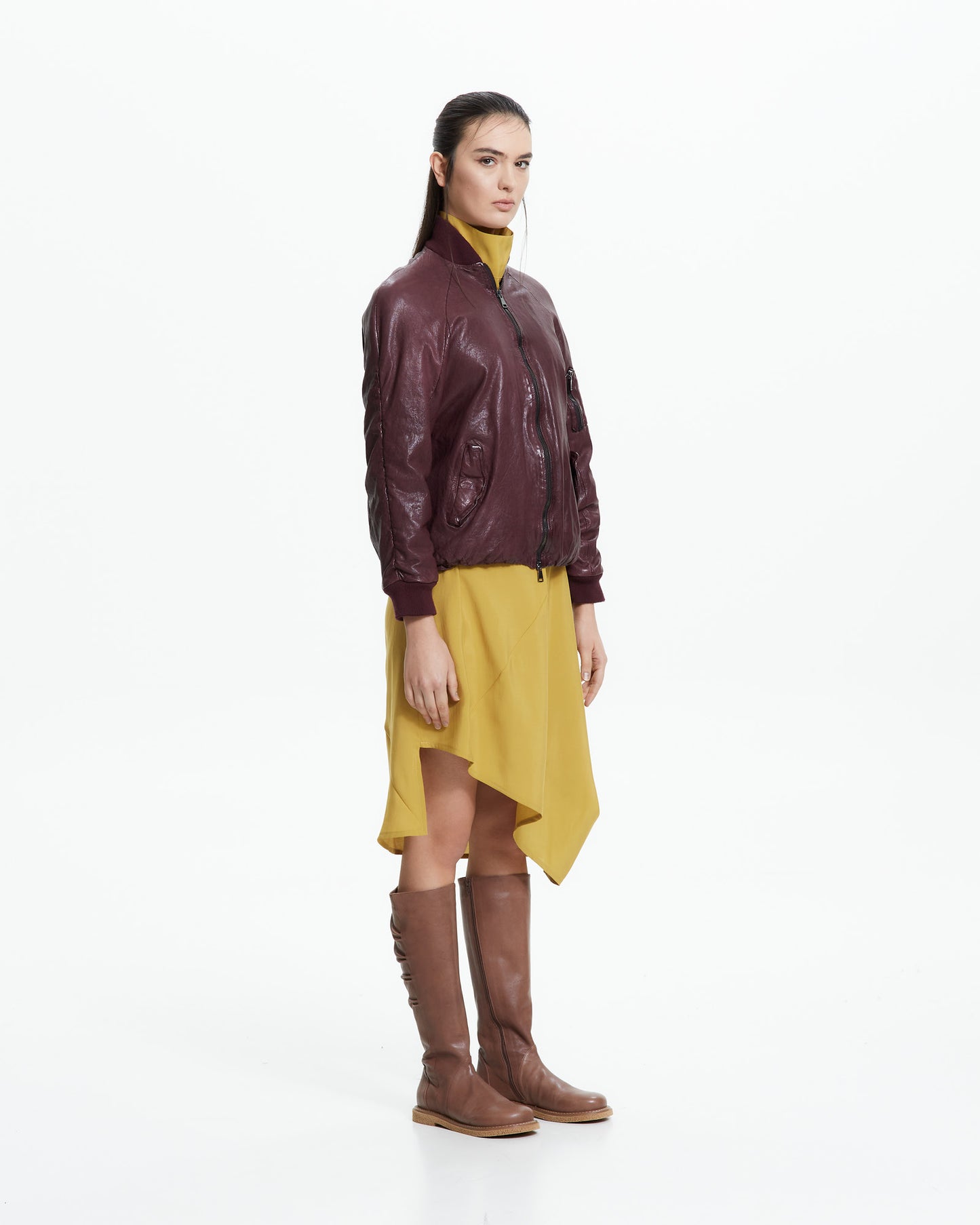 MLO Bomber in pelle ROSSO