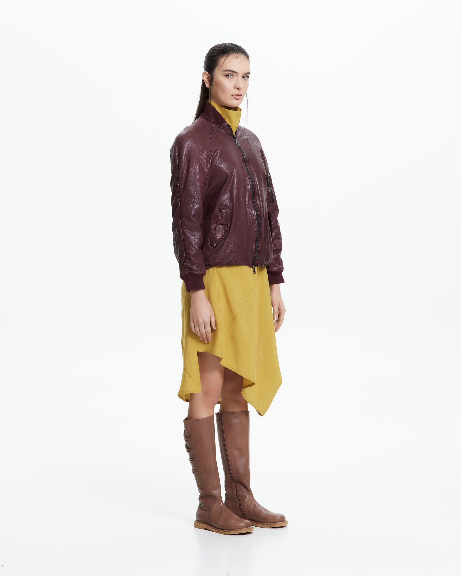 MLO Bomber in pelle ROSSO