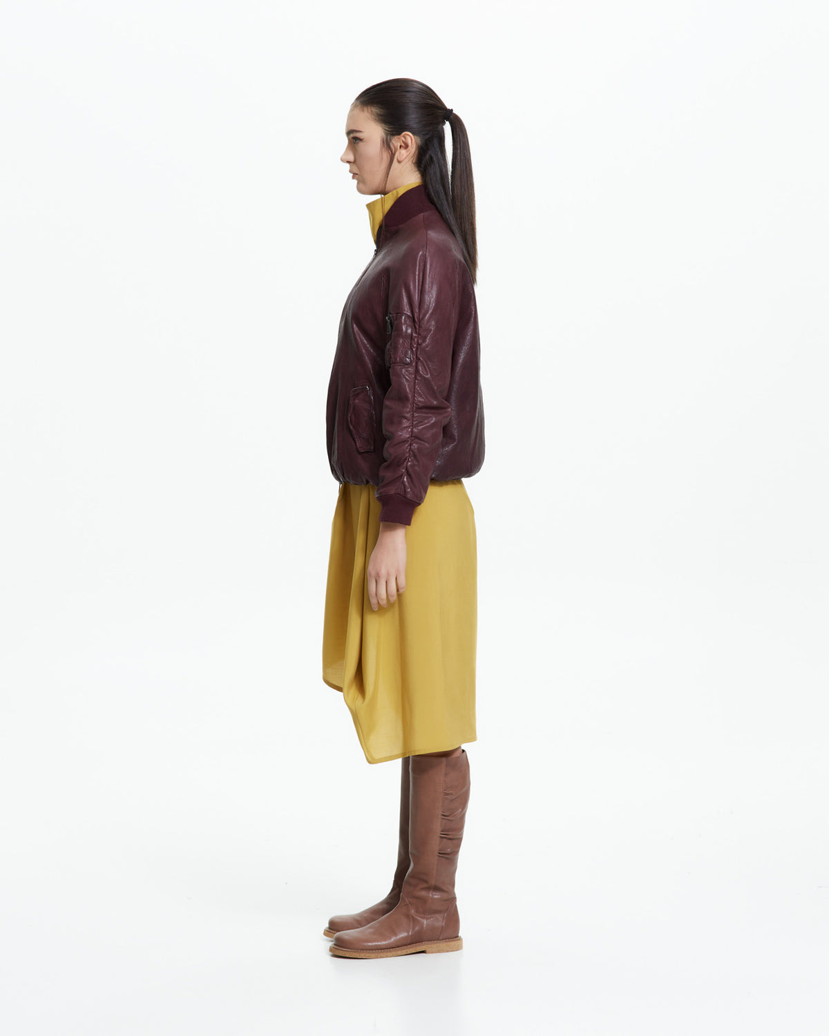 MLO Bomber in pelle ROSSO