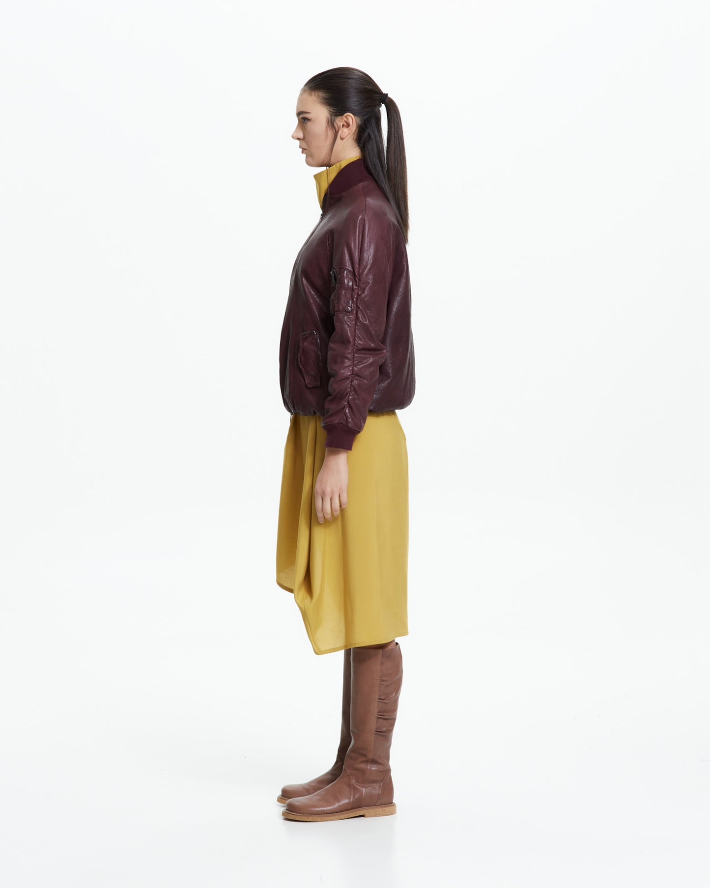 MLO Bomber in pelle ROSSO