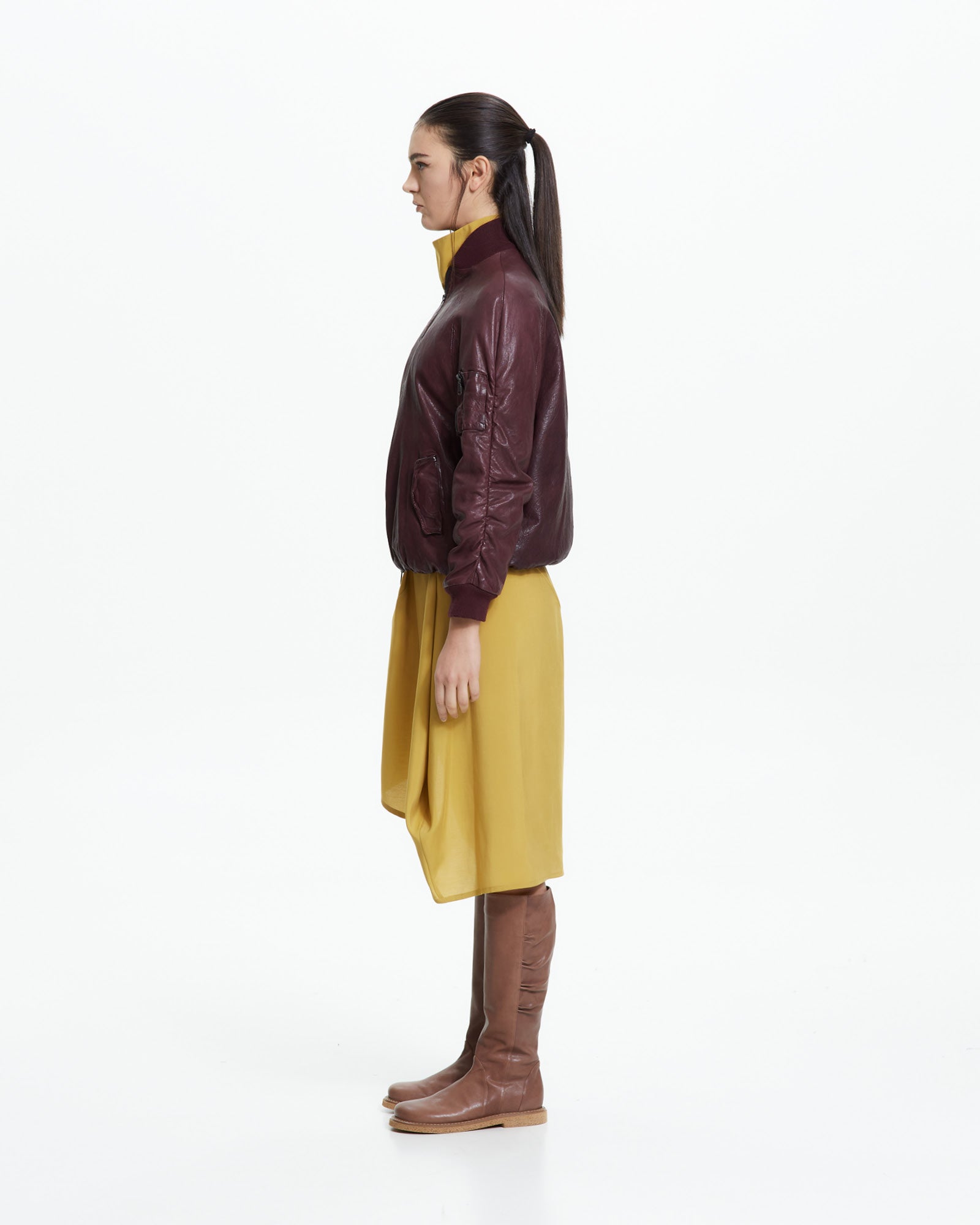 MLO Bomber in pelle ROSSO