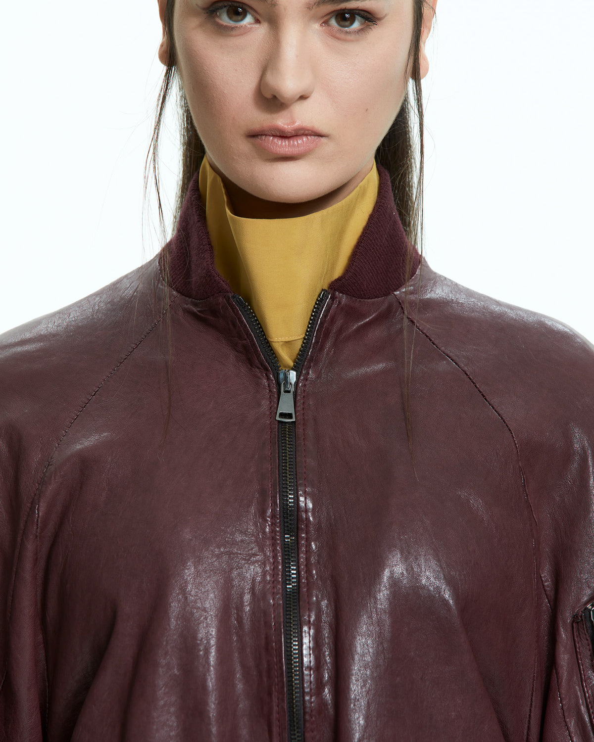 MLO Bomber in pelle ROSSO