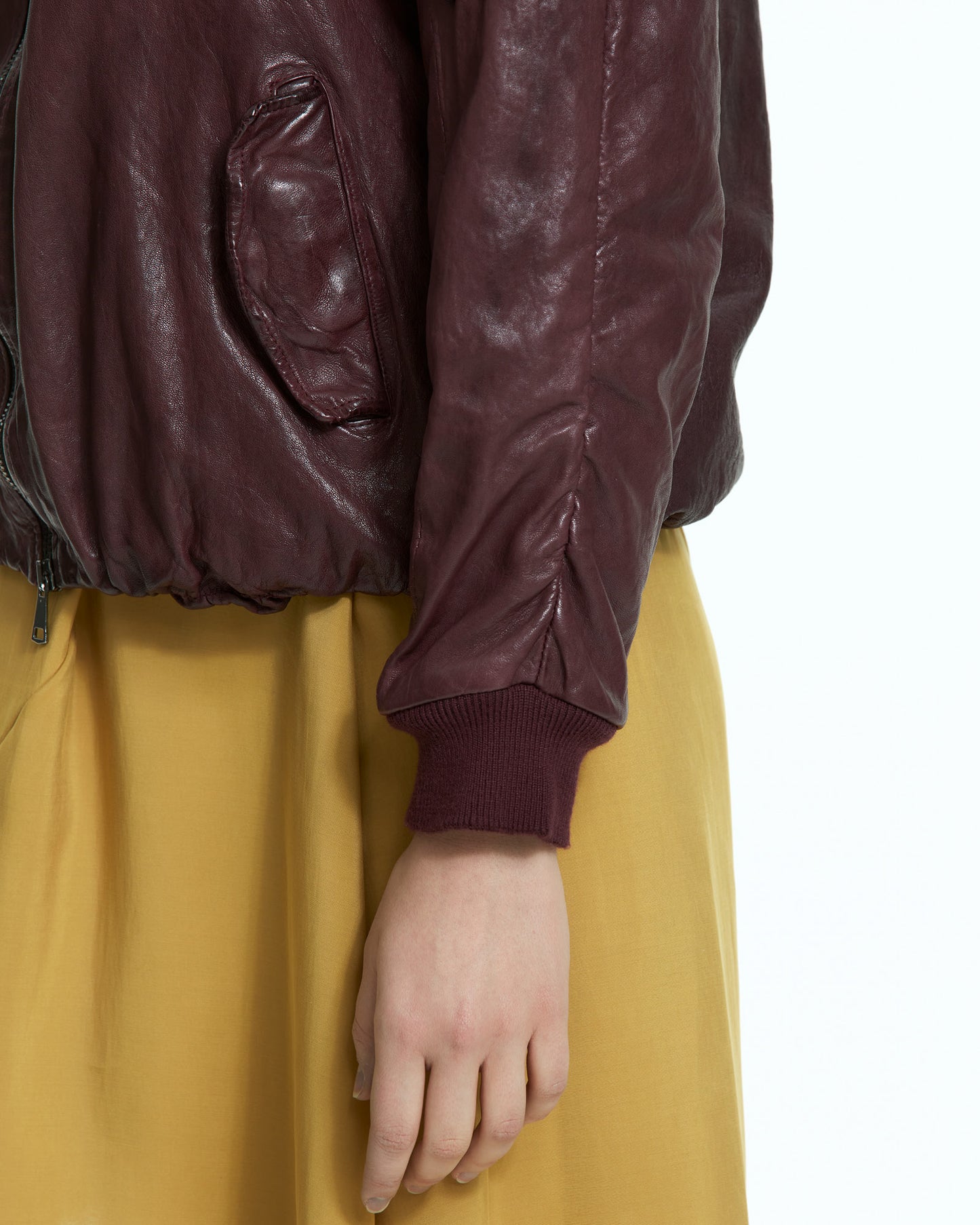 MLO Bomber in pelle ROSSO