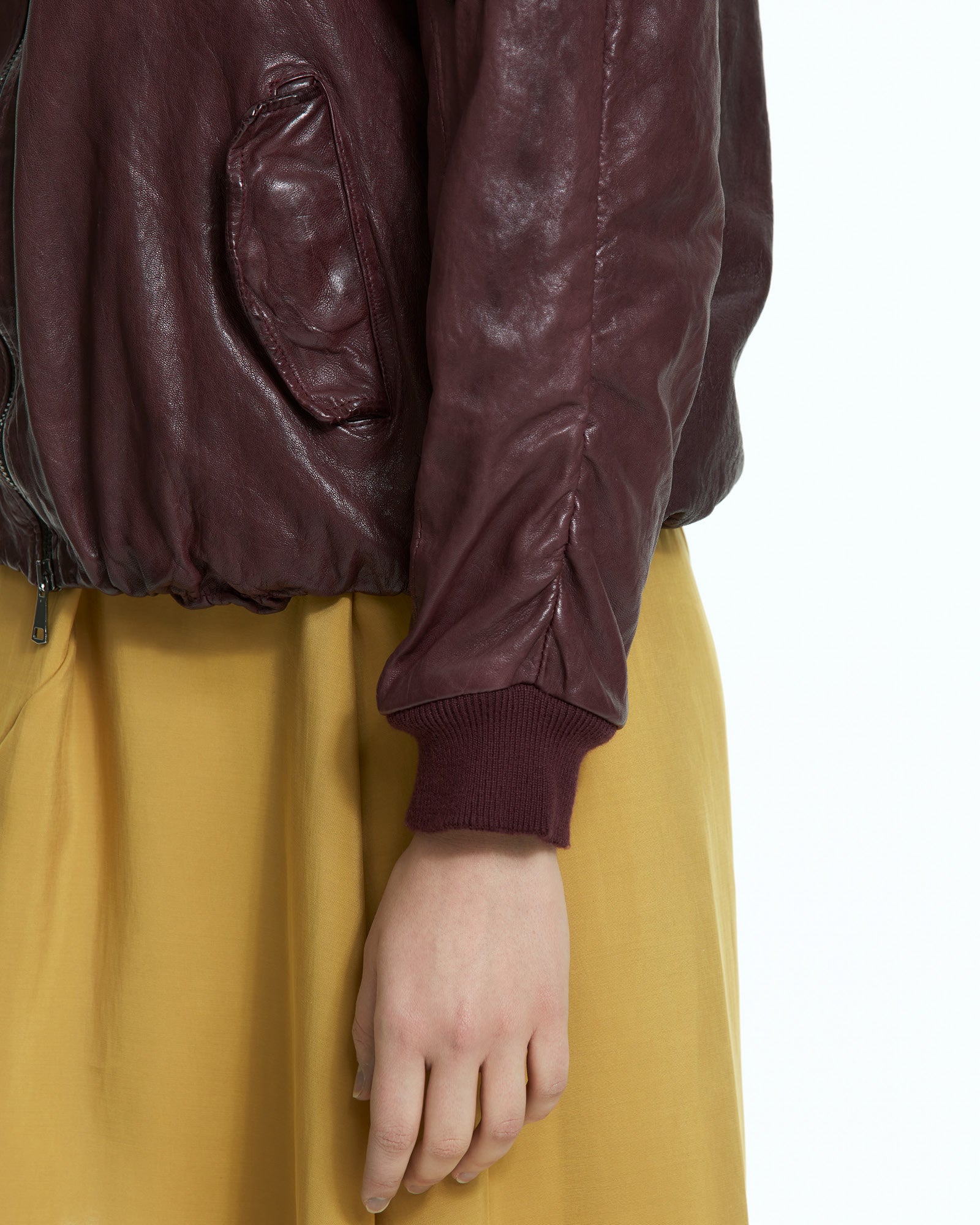 MLO Bomber in pelle ROSSO