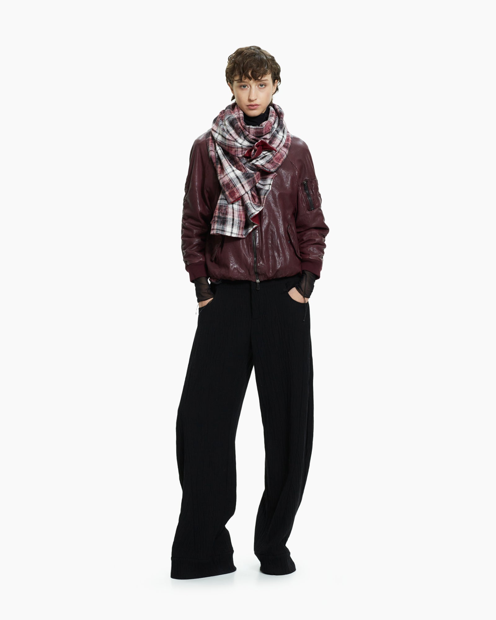 MLO Bomber in pelle ROSSO