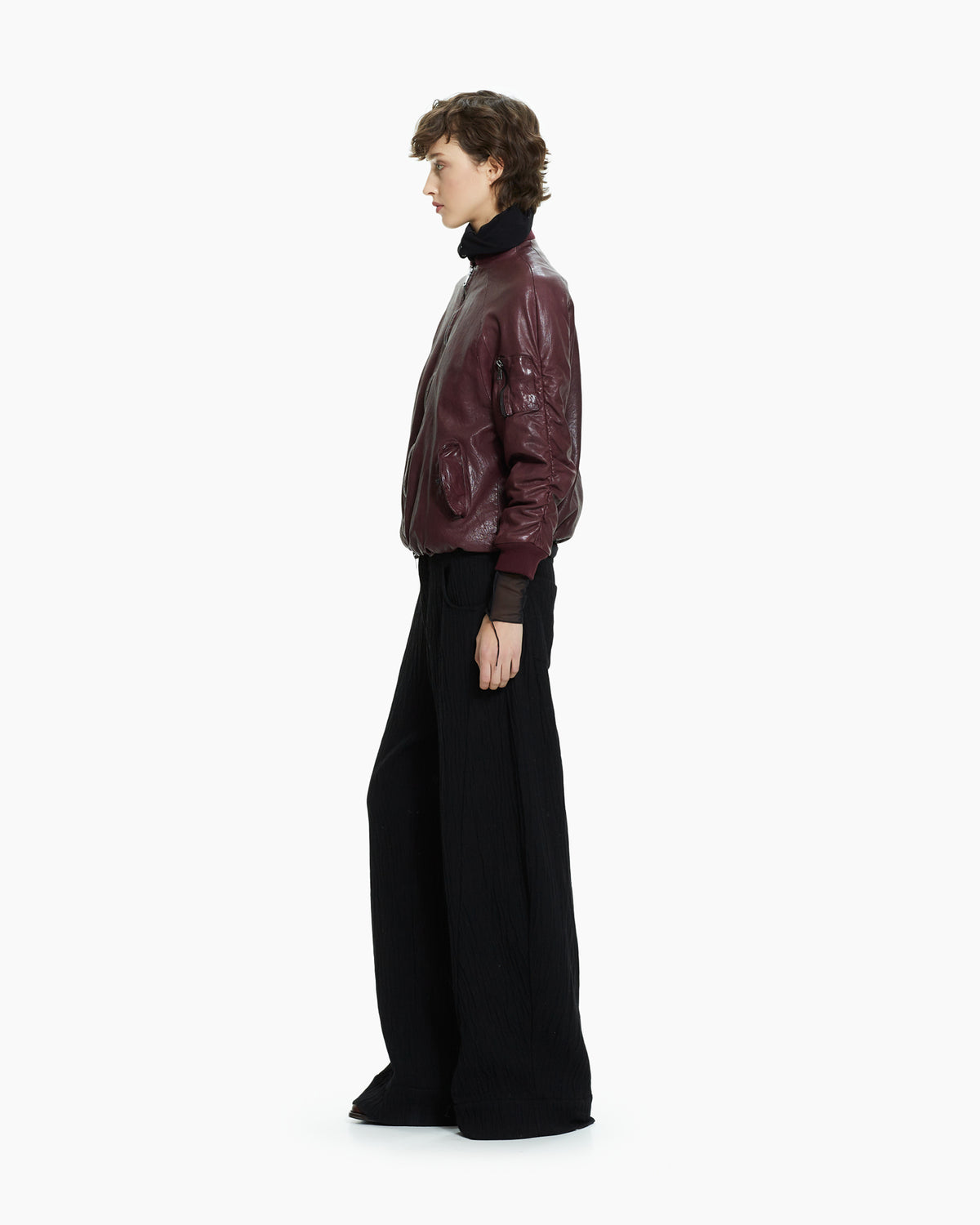 MLO Bomber in pelle ROSSO