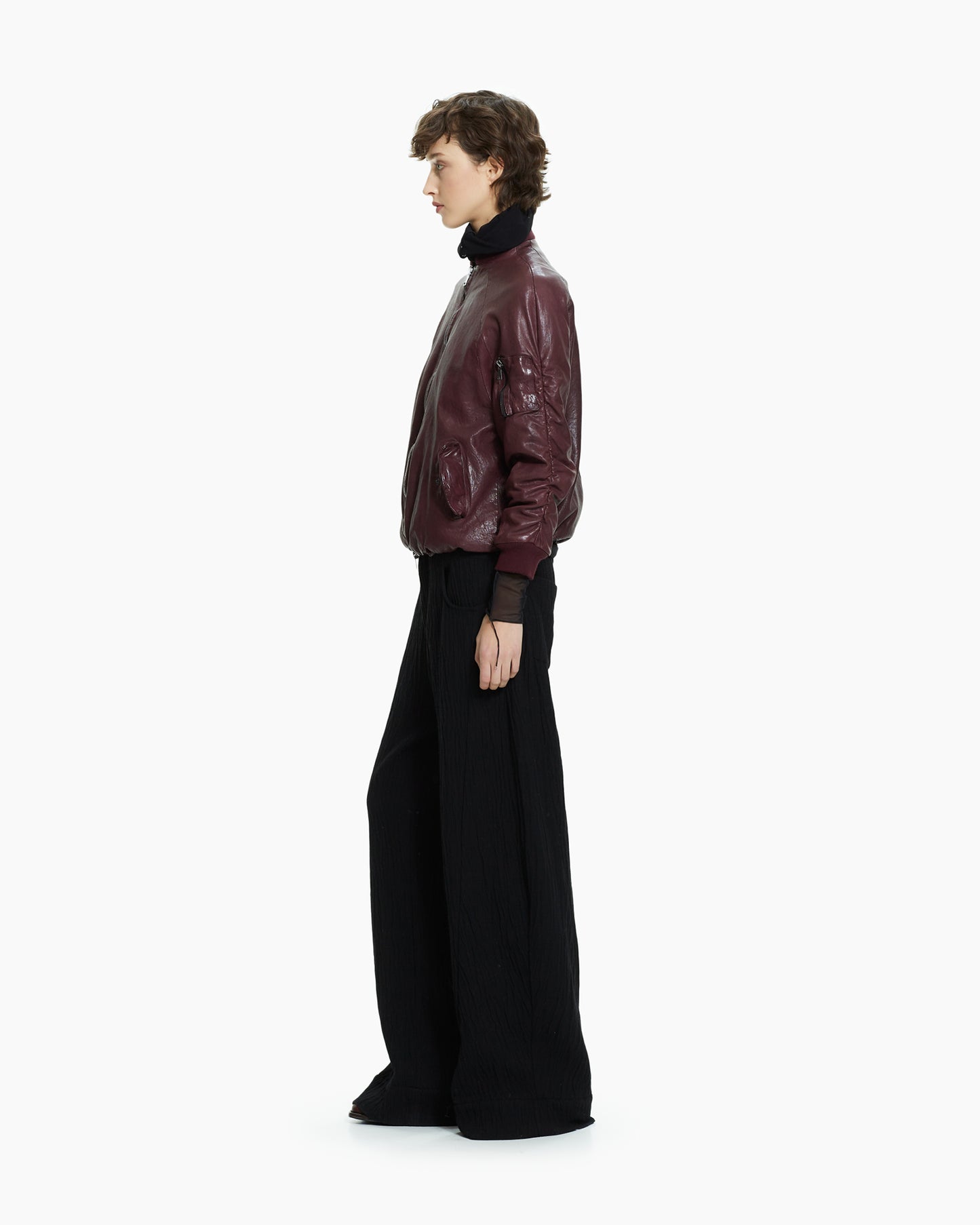 MLO Bomber in pelle ROSSO