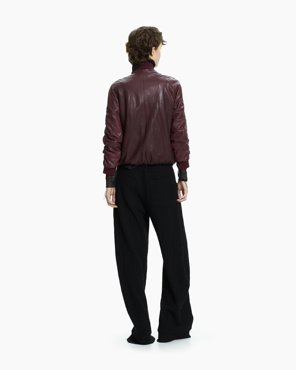 MLO Bomber in pelle ROSSO