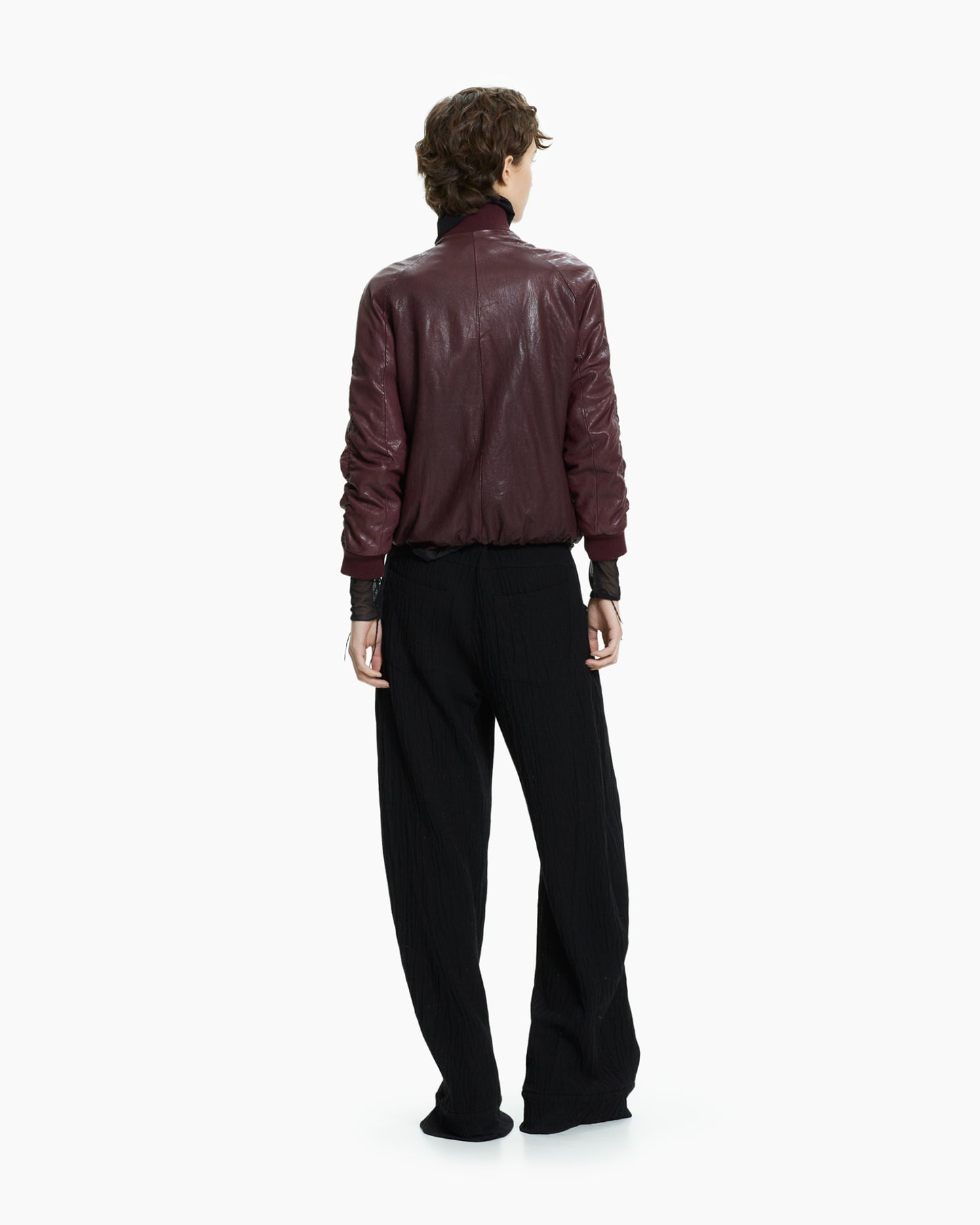 MLO Bomber in pelle ROSSO
