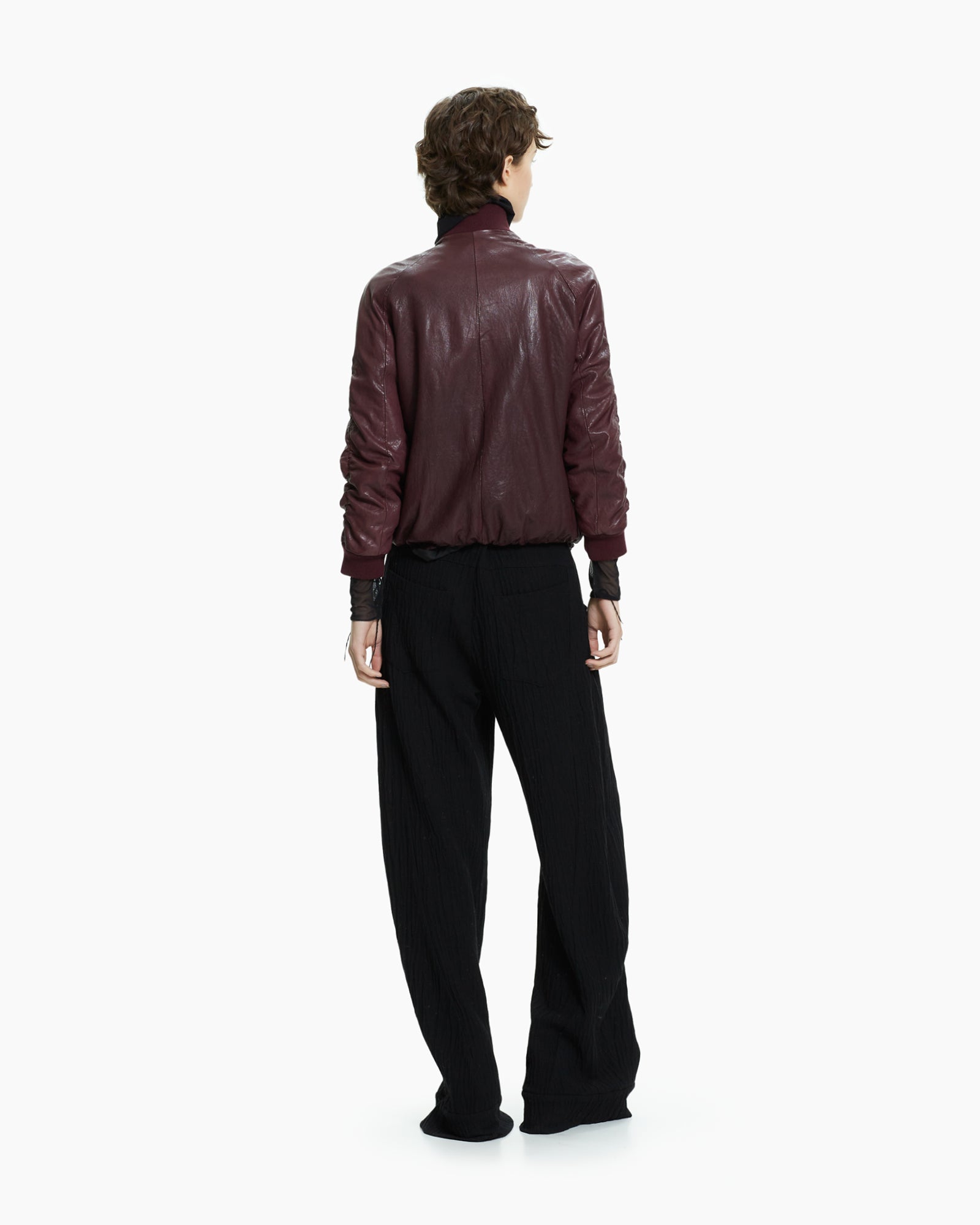 MLO Bomber in pelle ROSSO
