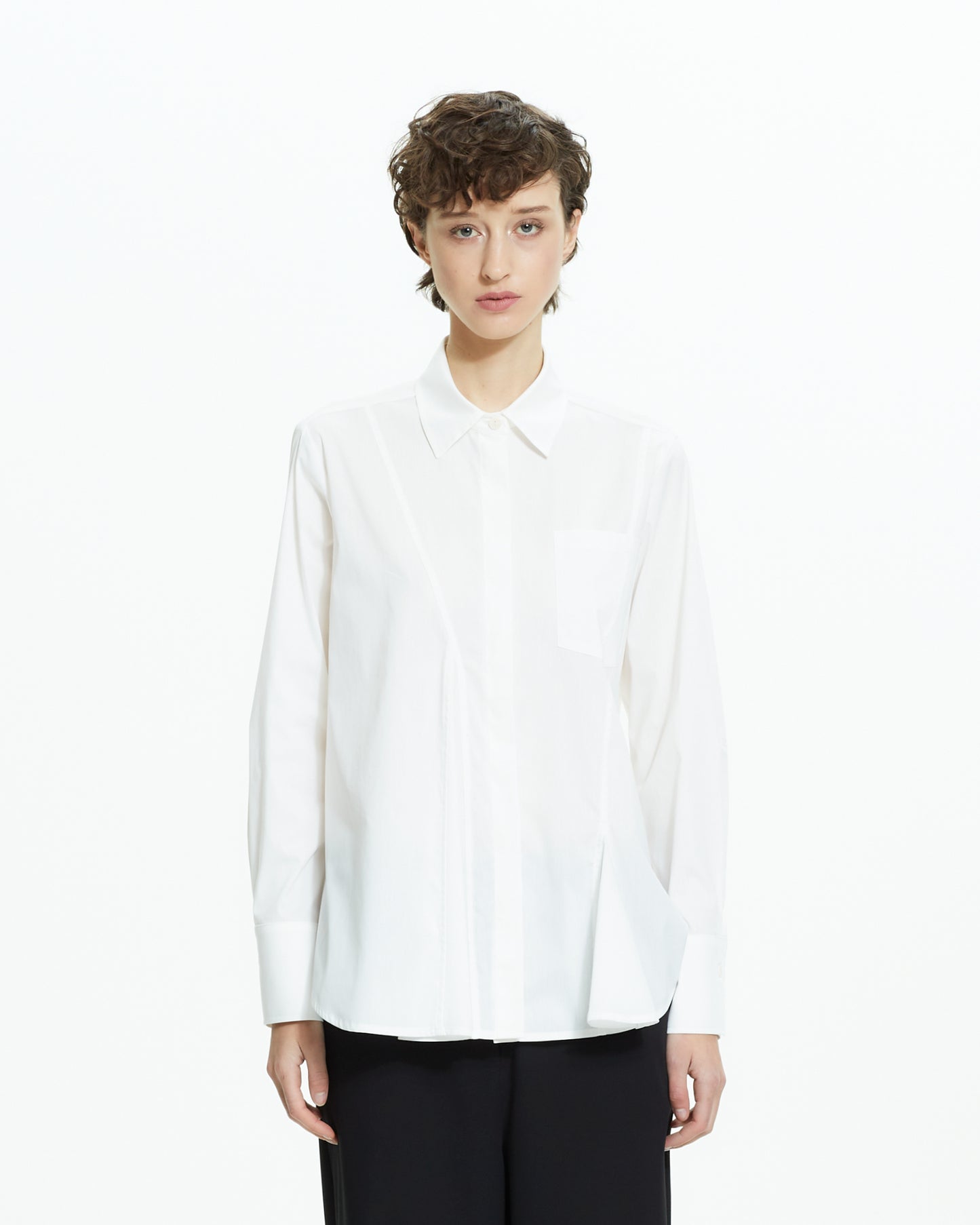 MLO Camicia con tagli asimmetrici BIANCO