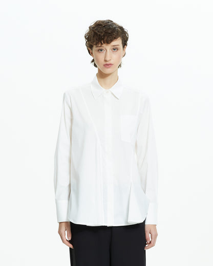 MLO Camicia con tagli asimmetrici BIANCO