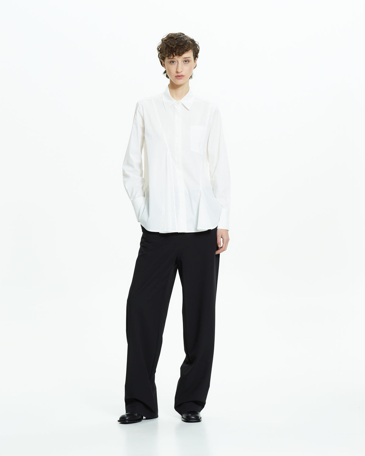 MLO Camicia con tagli asimmetrici BIANCO