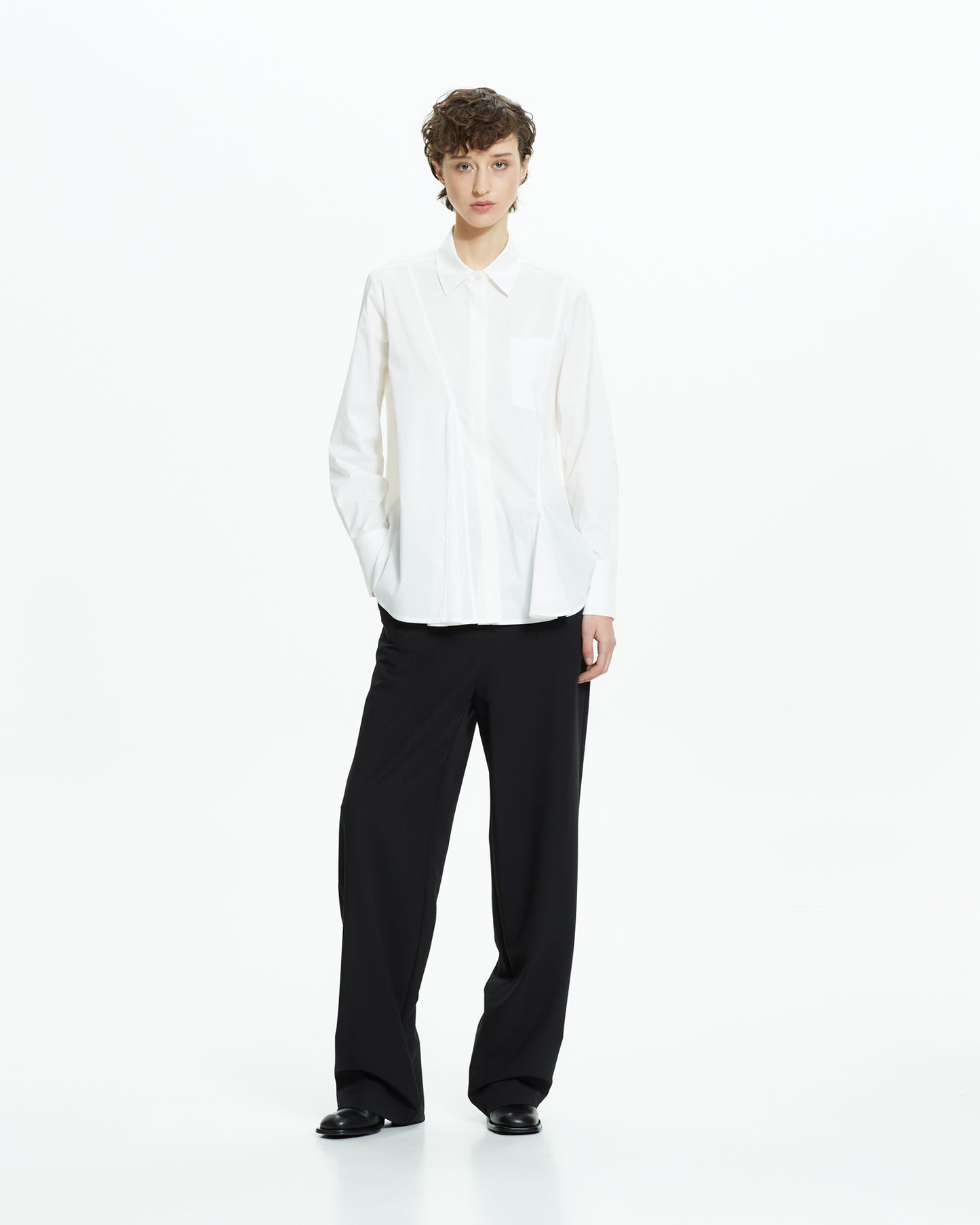 MLO Camicia con tagli asimmetrici BIANCO