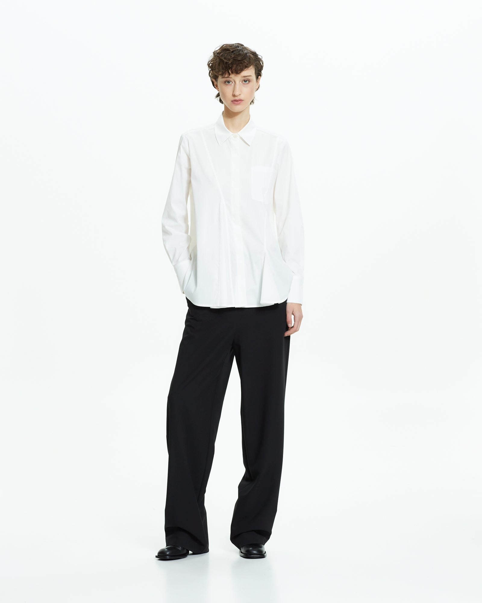 MLO Camicia con tagli asimmetrici BIANCO