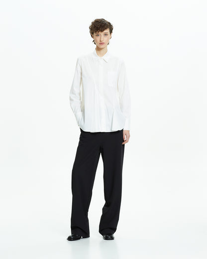 MLO Camicia con tagli asimmetrici BIANCO