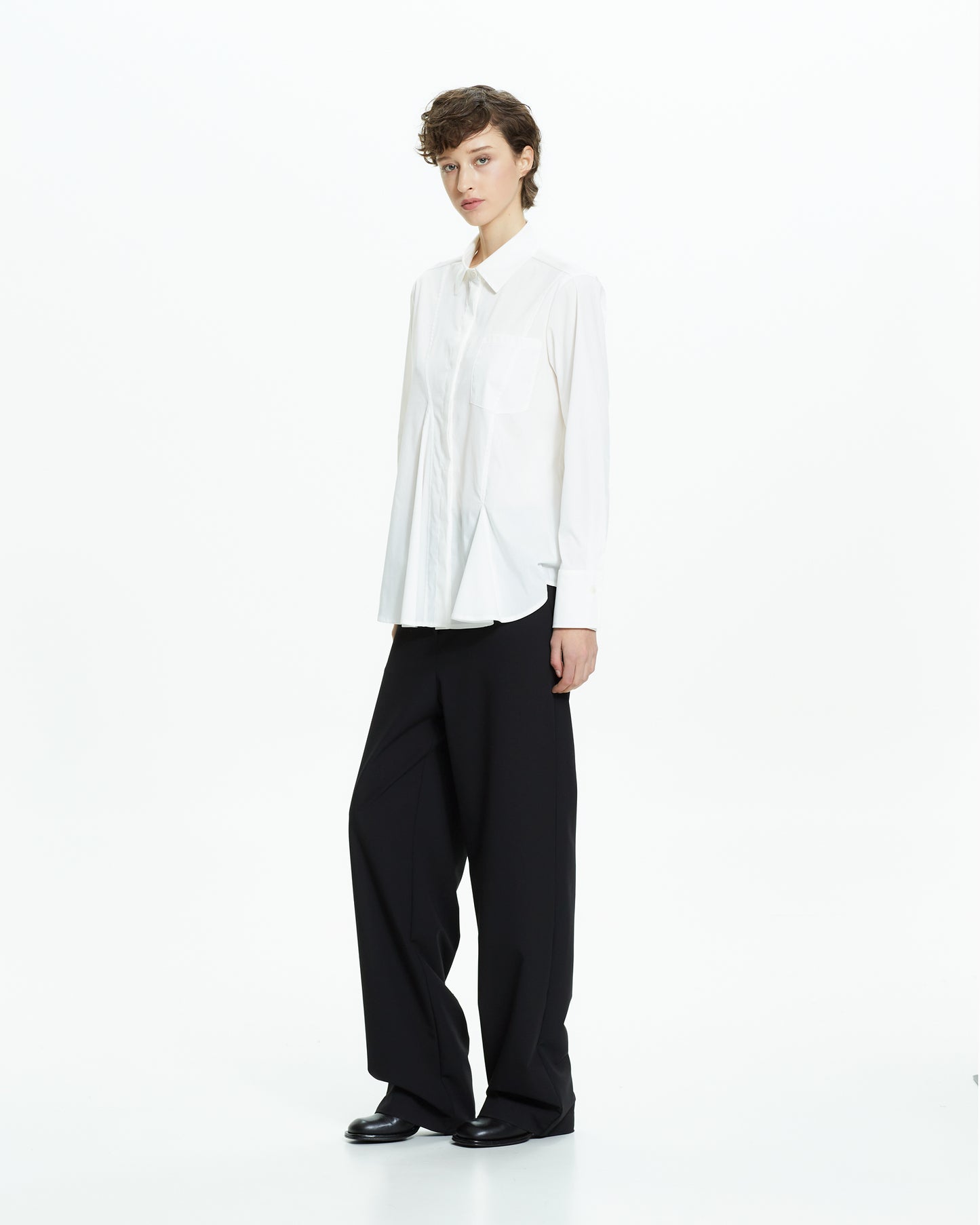 MLO Camicia con tagli asimmetrici BIANCO