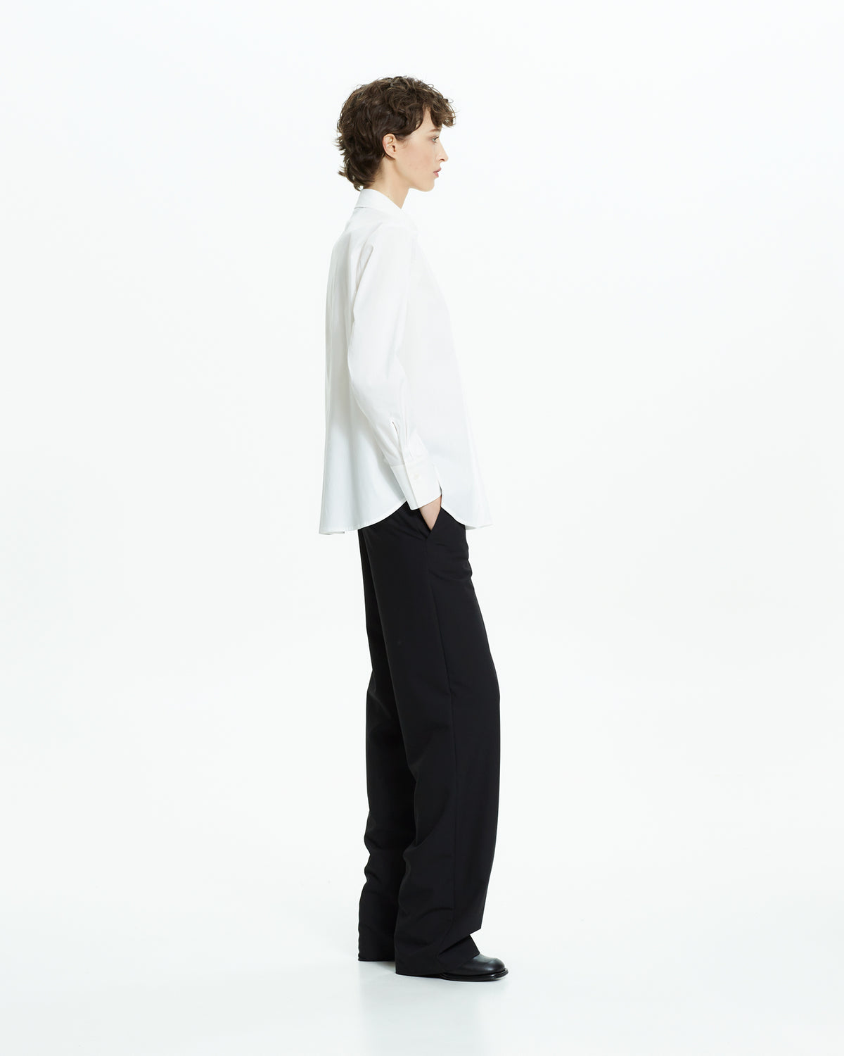 MLO Camicia con tagli asimmetrici BIANCO