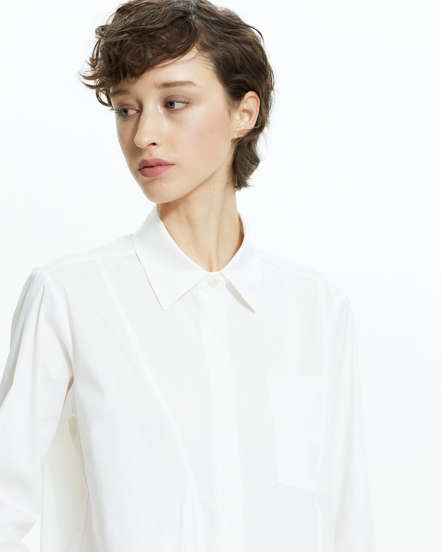 MLO Camicia con tagli asimmetrici BIANCO