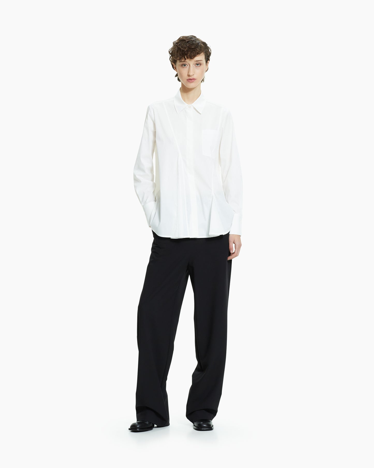 MLO Camicia con tagli asimmetrici BIANCO