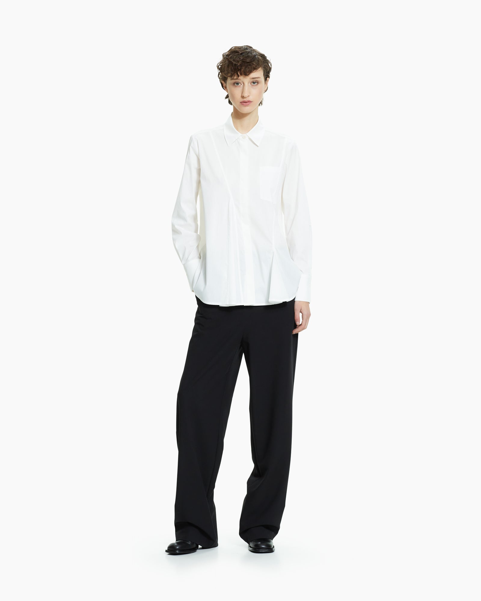 MLO Camicia con tagli asimmetrici BIANCO