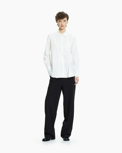 MLO Camicia con tagli asimmetrici BIANCO