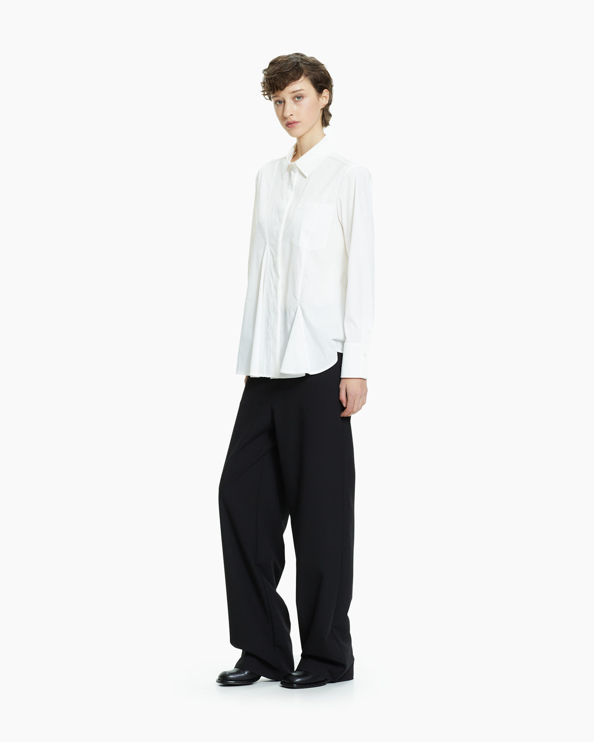 MLO Camicia con tagli asimmetrici BIANCO