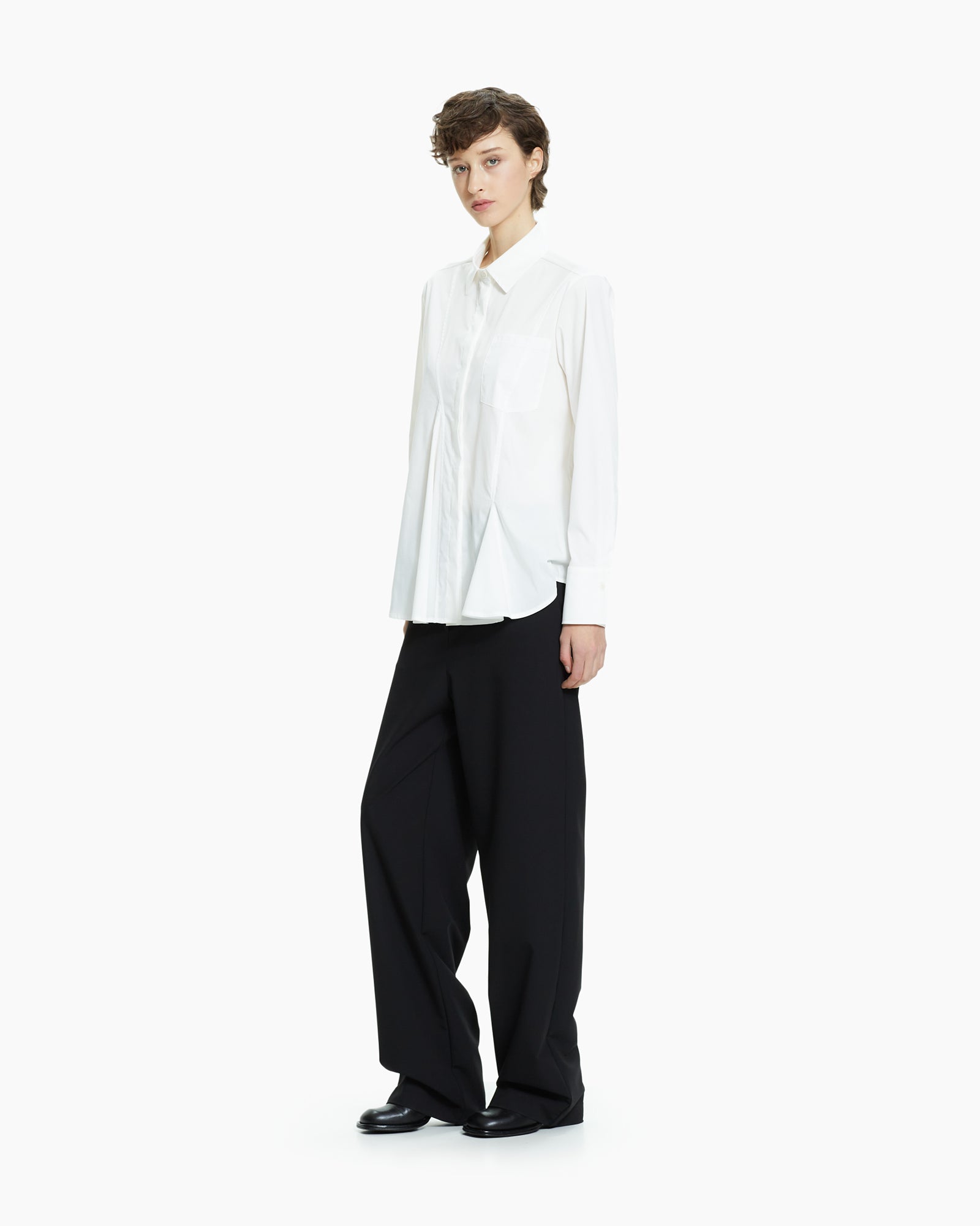 MLO Camicia con tagli asimmetrici BIANCO