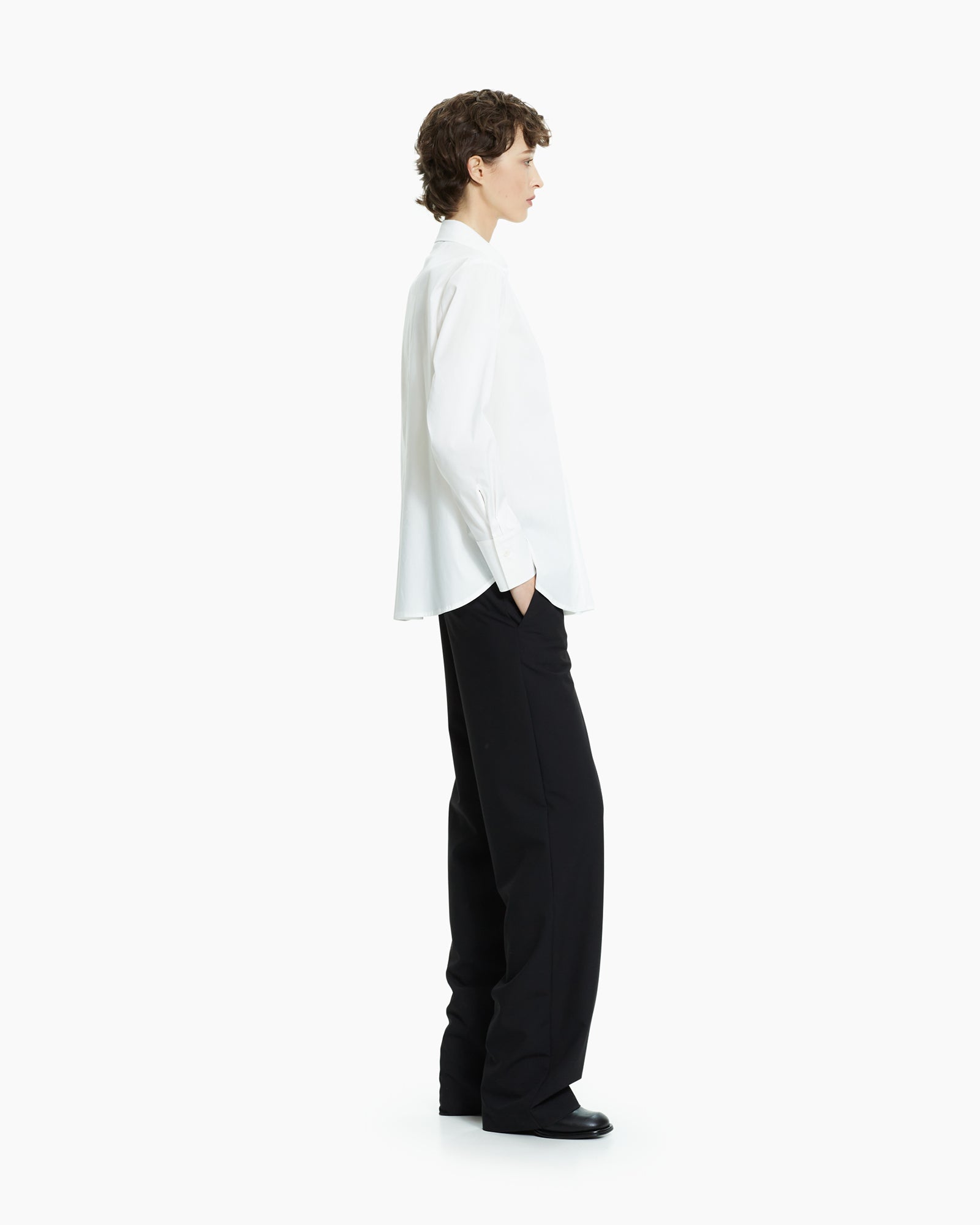 MLO Camicia con tagli asimmetrici BIANCO