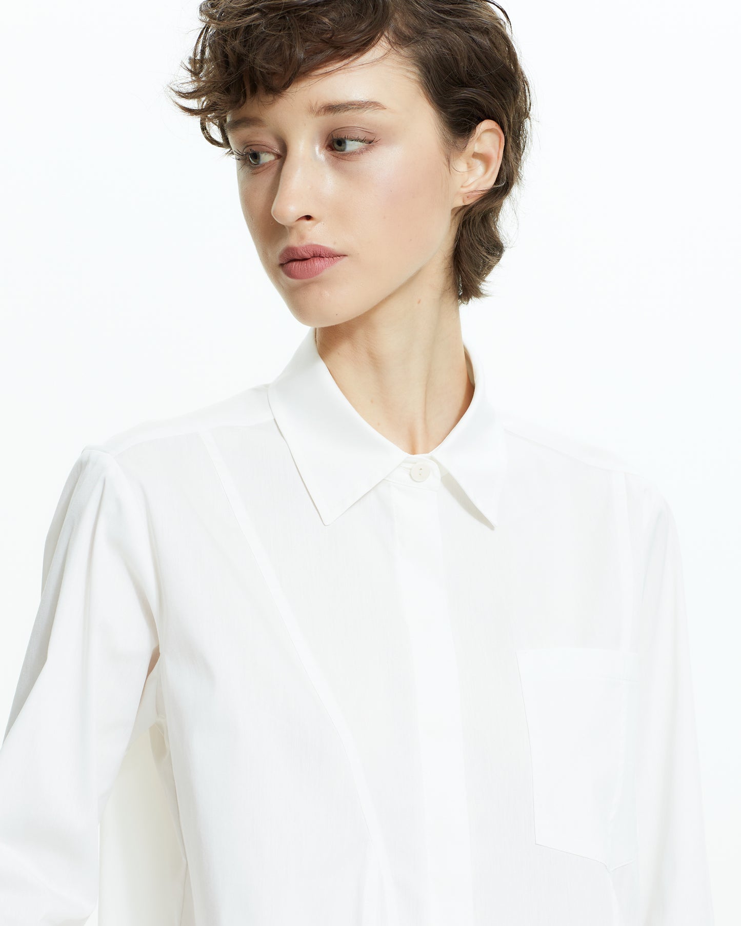 MLO Camicia con tagli asimmetrici BIANCO