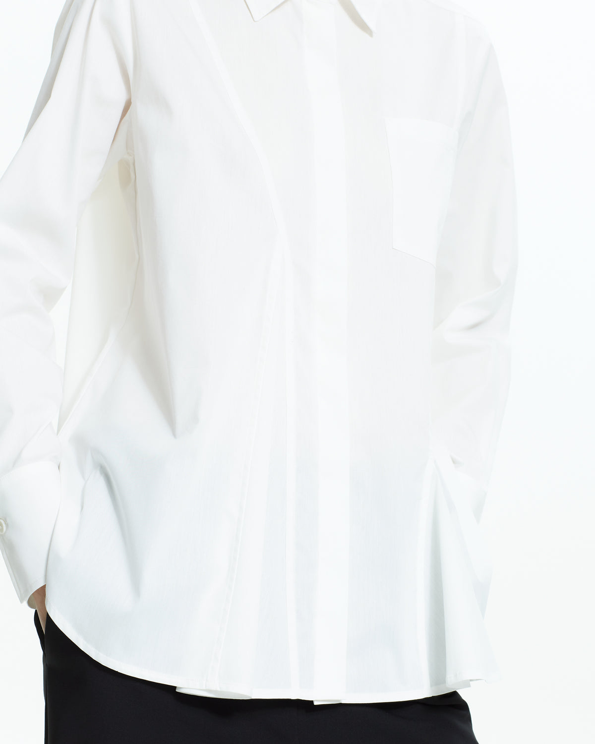 MLO Camicia con tagli asimmetrici BIANCO